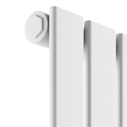Scudo Bravo White 1800 x 204mm Vertical Single Designer Radiator