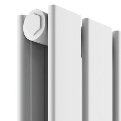 Scudo Bravo White 1800 x 340mm Vertical Double Designer Radiator