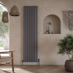 Scudo Apex Anthracite 1800 x 236mm Vertical Single Designer Radiator