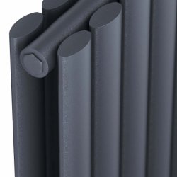 Scudo Apex Anthracite 1800 x 295mm Vertical Double Designer Radiator