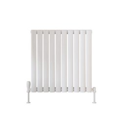 Scudo Apex White 600 x 590mm Horizontal Single Designer Radiator