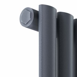Scudo Apex Anthracite 600 x 413mm Horizontal Single Designer Radiator