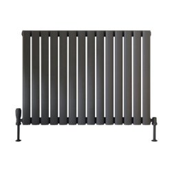 Scudo Apex Anthracite 600 x 826mm Horizontal Single Designer Radiator
