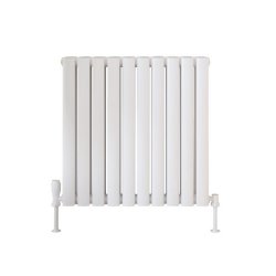 Scudo Apex White 600 x 590mm Horizontal Double Designer Radiator