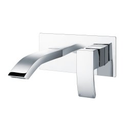 Scudo Descent Chrome Wall Mounted Basin Mixer