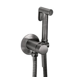 Scudo Gunmetal Douche Handset with Holder and Outlet Elbow