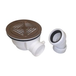 Scudo Brushed Bronze 90mm Fast Flow Shower Waste
