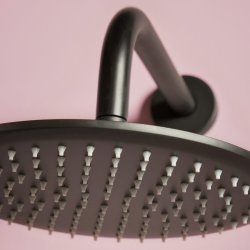Scudo Matt Black Round Shower Arm and Head