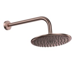 Scudo Brushed Bronze Round Shower Arm and Head
