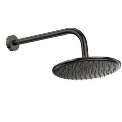 Scudo Gunmetal Round Shower Arm and Head