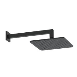 Scudo Matt Black Square Shower Arm and Head