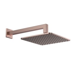 Scudo Brushed Bronze Square Shower Arm and Head