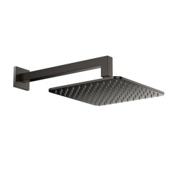 Scudo Gunmetal Square Shower Arm and Head