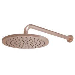 Scudo Core Brushed Bronze Round Shower Arm and Head