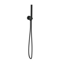 Scudo Matt Black Shower Handset with Outlet and Holder