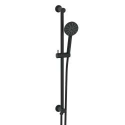 Scudo Matt Black Concealed Shower Riser Rail