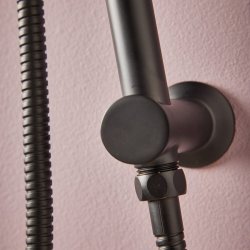 Scudo Matt Black Riser Rail and Handset with Hose
