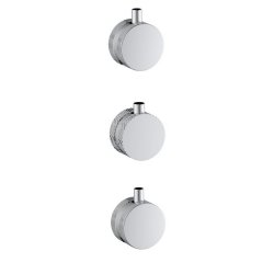 Scudo Concealed One Outlet Shower Valve with Chrome Plate Knurled Handles