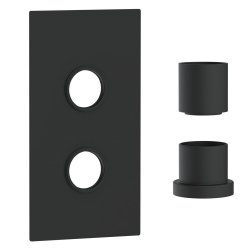 Scudo Concealed One Outlet Shower Valve with Matt Black Plate Scudo Concealed One Outlet Shower Valve with Matt Black Plate
