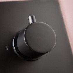 Scudo Concealed One Outlet Shower Valve with Matt Black Plate Scudo Concealed One Outlet Shower Valve with Matt Black Plate Plain Lifestyle