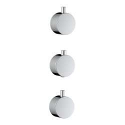 Scudo Concealed Two Outlet Shower Valve with Chrome Plate Plain Handles