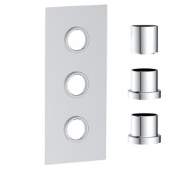 Scudo Concealed Three Outlet Shower Valve with Chrome Plate