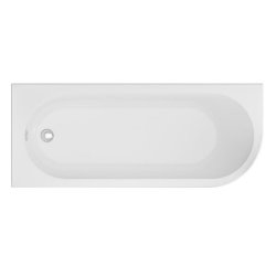 Beaufort Biscay 1600 x 725mm Single Ended Curved Bath