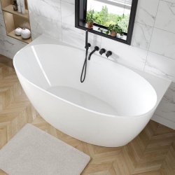 Beaufort Harlton 1500 x 750mm Back To Wall Freestanding Bath