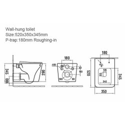 Scudo Riviera White Rimless Square Wall Hung Pan and Soft Close Seat