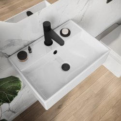 Scudo 500mm White Wall Hung Countertop Basin
