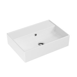 Scudo 500mm White Wall Hung Countertop Basin