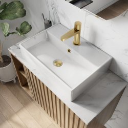 Scudo 560mm White Wall Hung Countertop Basin