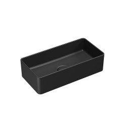Scudo Riviera 460mm Black Rectangular Countertop Basin
