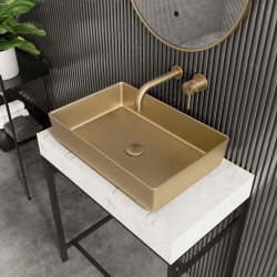 Scudo Core Brushed Brass Countertop Basin