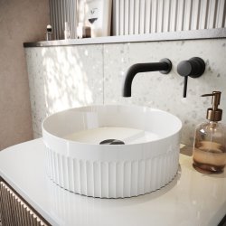 Scudo 360mm Round Fluted Countertop Basin