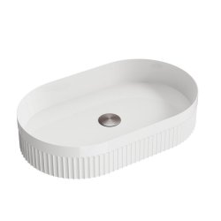 Scudo 575mm Oval Fluted Countertop Basin