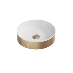 Scudo KOKO 360mm Brushed Brass Fluted Countertop Basin