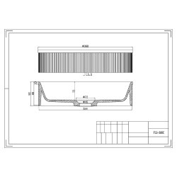 Scudo KOKO 360mm Matt Black Fluted Countertop Basin