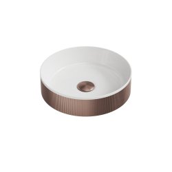 Scudo KOKO 360mm Brushed Bronze Fluted Countertop Basin