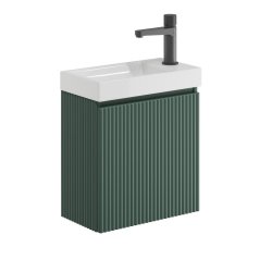 Scudo Linea 400mm Reed Green Wall Hung Cloakroom Vanity Unit and Basin