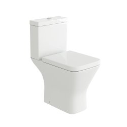 Scudo Porto Rimless Open Back Comfort Height Pan with Cistern and Wrap Over Seat