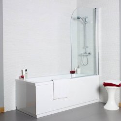 Kartell Koncept Straight Radius Edge 780mm Bath Screen