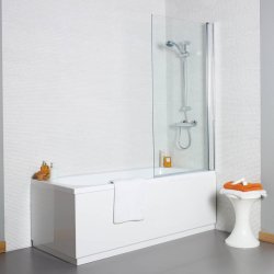 Kartell Koncept Straight Square Edge 780mm Bath Screen 2