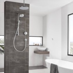 Aqualisa Unity Q Concealed Smart Shower with Adjustable Head and Ceiling Fixed Head (HP/Combi)