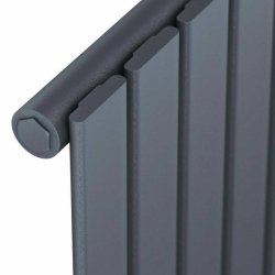 Scudo Bravo Anthracite 600 x 1430mm Horizontal Single Designer Radiator