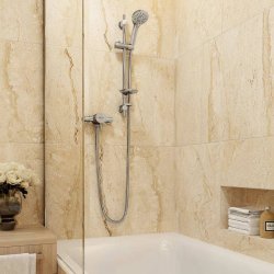 WS-Bristan Prism Thermostatic Exposed Shower Valve with Adjustable Riser Kit-1