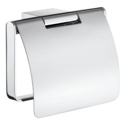 Smedbo Air Chrome Toilet Roll Holder with Cover