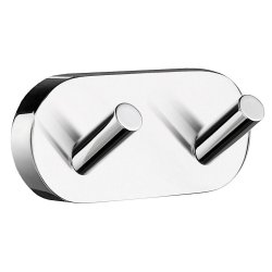 Smedbo Home Polished Chrome Double Towel Hook