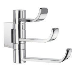 Smedbo Ice Polished Chrome Swing Arm Triple Hook