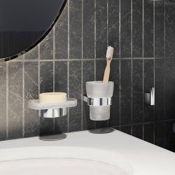 Smedbo Air Chrome Holder with Tumbler